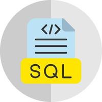 SQL-Datei-Vektor-Icon-Design vektor