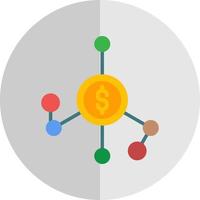 Geld-Netzwerk-Vektor-Icon-Design vektor