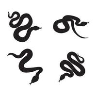 Schlange Logo Vektor Symbol Illustration auf eben Design