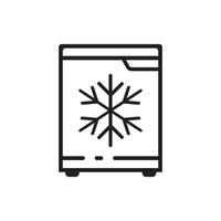 kylskåp ikon, logotyp isolerat på vit bakgrund vektor