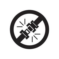 sittplats bälte ikon vektor illustration symbol design