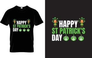 st. Patricks dag text t-shirt design vektor