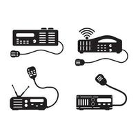 Handheld Transceiver Symbol, Vektor Illustration Design Vorlage