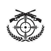 Gewehr Ziel Symbol Vektor Illustration Vorlage Design