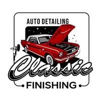 klassisch Auto Detaillierung Illustration Design Vektor