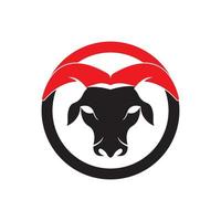 Stier Kopf Logo Vektor Symbol Illustration Design