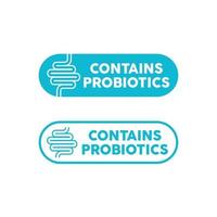 innehåller probiotika två vektor ikoner