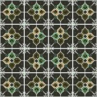 nahtlos Muster mit dekorativ Mosaik Elemente. Jahrgang Fliese. abstrakt geometrisch Zier Hintergrund. vektor