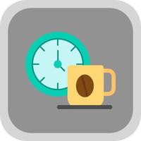 Kaffeezeit-Vektor-Icon-Design vektor