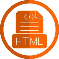 HTML-Datei-Vektor-Icon-Design vektor