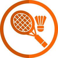 Badminton-Vektor-Icon-Design vektor