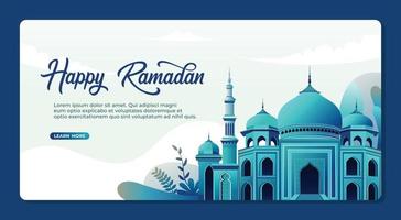 Ramadan kareem islamisch Hintergrund Vektor. glücklich islamisch Neu Hijri Jahr. Grafik Design zum das Dekoration von Geschenk Zertifikate, Banner und Flyer. vektor