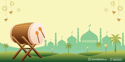 Ramadan kareem islamisch Hintergrund Vektor. glücklich islamisch Neu Hijri Jahr. Grafik Design zum das Dekoration von Geschenk Zertifikate, Banner und Flyer. vektor