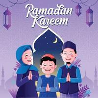 Ramadan kareem islamisch Hintergrund Vektor. glücklich islamisch Neu Hijri Jahr. Grafik Design zum das Dekoration von Geschenk Zertifikate, Banner und Flyer. vektor