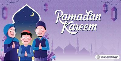 Ramadan kareem islamisch Hintergrund Vektor. glücklich islamisch Neu Hijri Jahr. Grafik Design zum das Dekoration von Geschenk Zertifikate, Banner und Flyer. vektor