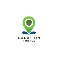 Schildkröte Ort Logo Design Symbol Vorlage vektor