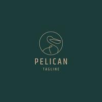 Pelikan geometrisch Logo Vektor Symbol Design Vorlage