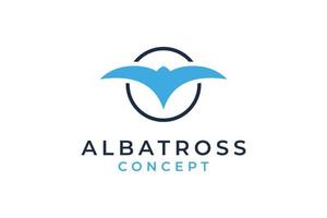 abstrakt albatross fågel logotyp design vektor