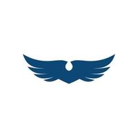 Flugzeug Vogel Flügel Logo stark Flügel Symbol vektor