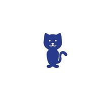süß lila Katze Logo Katze Silhouette Symbol vektor