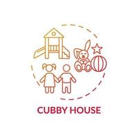 Cubby House Konzept Ikone vektor