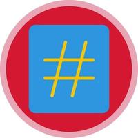 Hashtag-Vektor-Icon-Design vektor