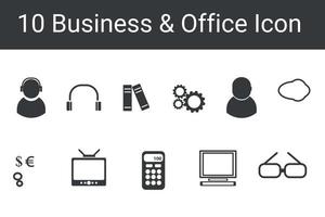 företag och kontor linje ikoner uppsättning. företag ikon vektor