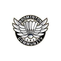 Badminton Sport Emblem Logo vektor