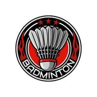 Badminton Sport Emblem Logo vektor