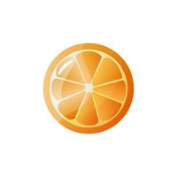 Orange Obst Symbol im modisch eben Stil isoliert auf Weiß Hintergrund. Vektor Illustration.