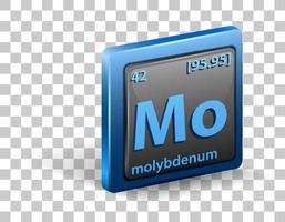 molybden kemiskt element vektor