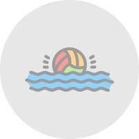 Wasserball-Vektor-Icon-Design vektor