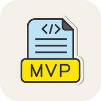 mvp-Vektor-Icon-Design vektor