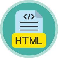 HTML-Datei-Vektor-Icon-Design vektor