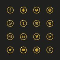 Luxus-Social-Media-Logo-Sammlung vektor