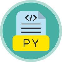 Python-Datei-Vektor-Icon-Design vektor