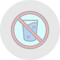 Kein Getränk-Vektor-Icon-Design vektor