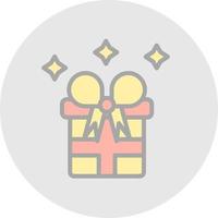 neues Jahr-Geschenk-Vektor-Icon-Design vektor