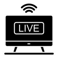 Live-Broadcast-Vektorsymbol vektor