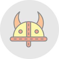 Wikingerhelm-Vektor-Icon-Design vektor