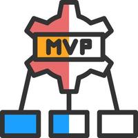 mvp-Vektor-Icon-Design vektor