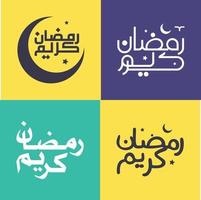 einfach Arabisch Kalligraphie Pack zum feiern das heilig Monat von Ramadan. vektor