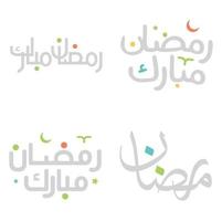 ramadan kareem vektor design med arabicum kalligrafi för muslim hälsningar.