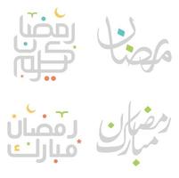 Ramadan kareem Vektor Design mit Arabisch Kalligraphie zum Muslim Grüße.