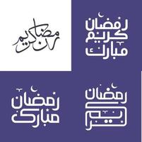 modern und einfach Arabisch Kalligraphie Pack zum Muslim Feierlichkeiten und Feierlichkeiten. vektor
