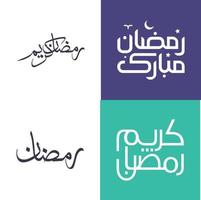 elegant och enkel arabicum kalligrafi packa för muslim firande. vektor