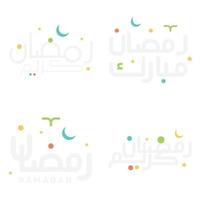 Vektor Ramadan kareem Gruß Karte mit Arabisch Kalligraphie Design.