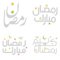 modern arabicum typografi för ramadan mubarak och kareem. månad av koranen. vektor