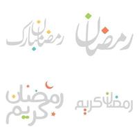 vektor illustration av ramadan kareem hälsningar i arabicum kalligrafi.