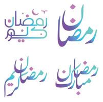 vektor illustration av lutning ramadan kareem med islamic kalligrafi.